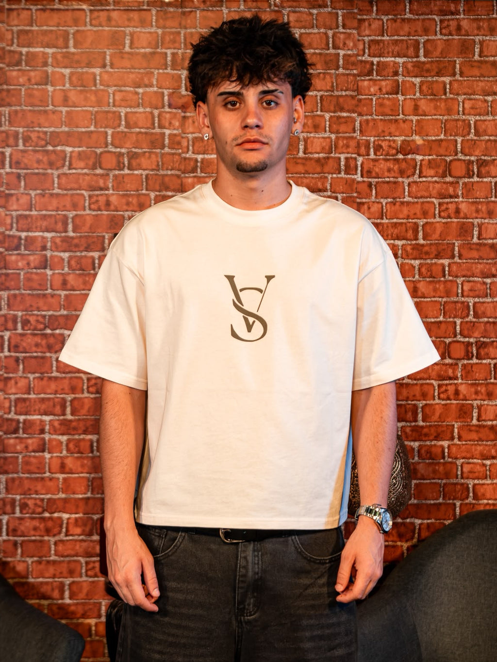 Camiseta Beige Italian private club beige