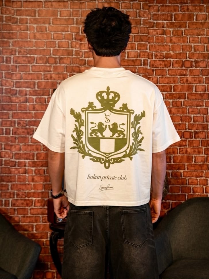 Camiseta Beige Italian private club beige