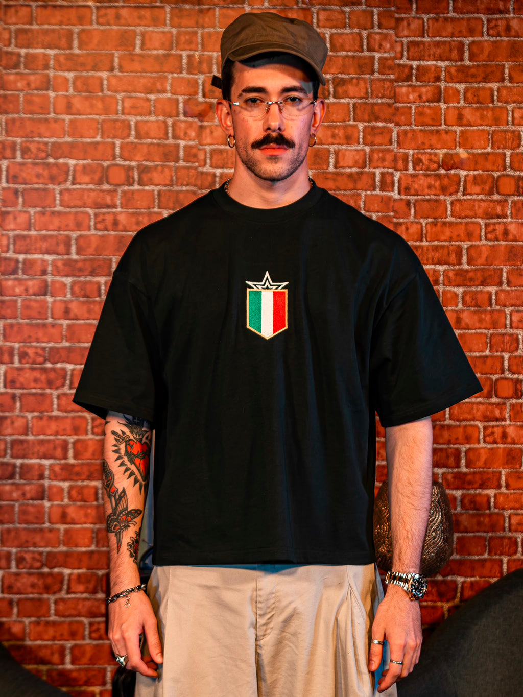 Camiseta Negra Italian private club